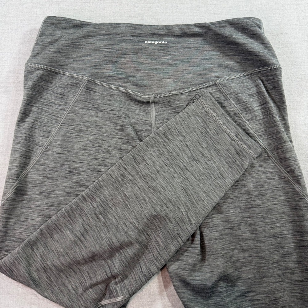 Patagonia Centered Crops Womens Medium Gray Excellent‎ Heathered Yoga Leggings